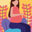 woman pregnancy belly on yoga ball scene flat vector illustration - Газета Новое Знамя